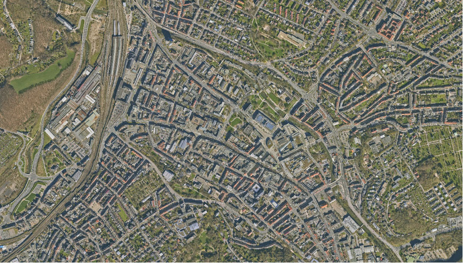 Luftbild der Hagener Innenstadt, Stand: 25.03.2025